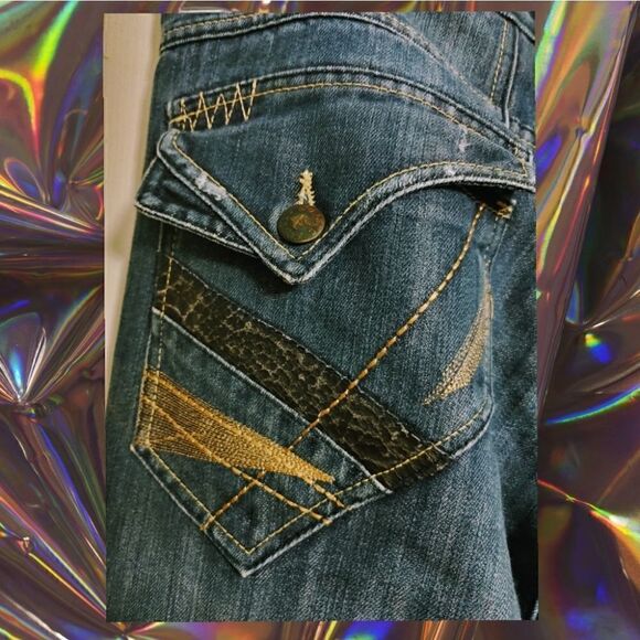 Men's Bootleg Jeans Size 38" x 32" Very Unique - Picture 5 of 9